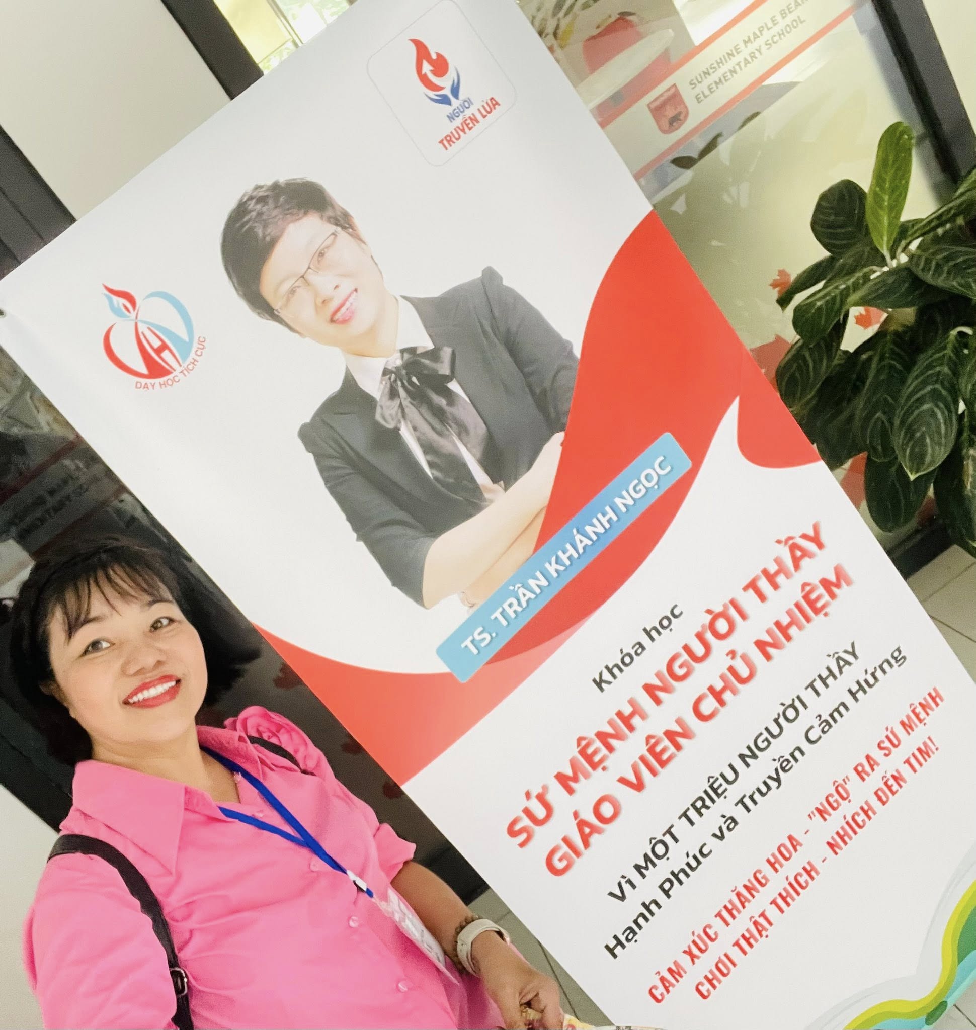 Cô Huệ tại khoá học Sứ Mệnh Người Thầy